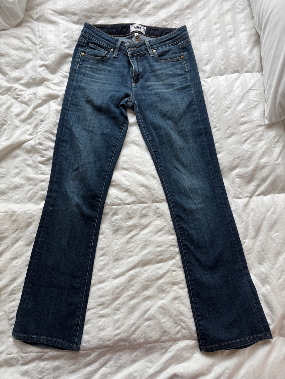 PAIGE Indigo Flared Wide-Leg Jeans